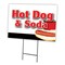 Signmission Hot Dogs & Soda Combo Yard & Stake outdoor plastic coroplast window, C-1216-DS-Hot Dogs & Soda Combo C-1216-DS-Hot Dogs & Soda Combo - alternate 1